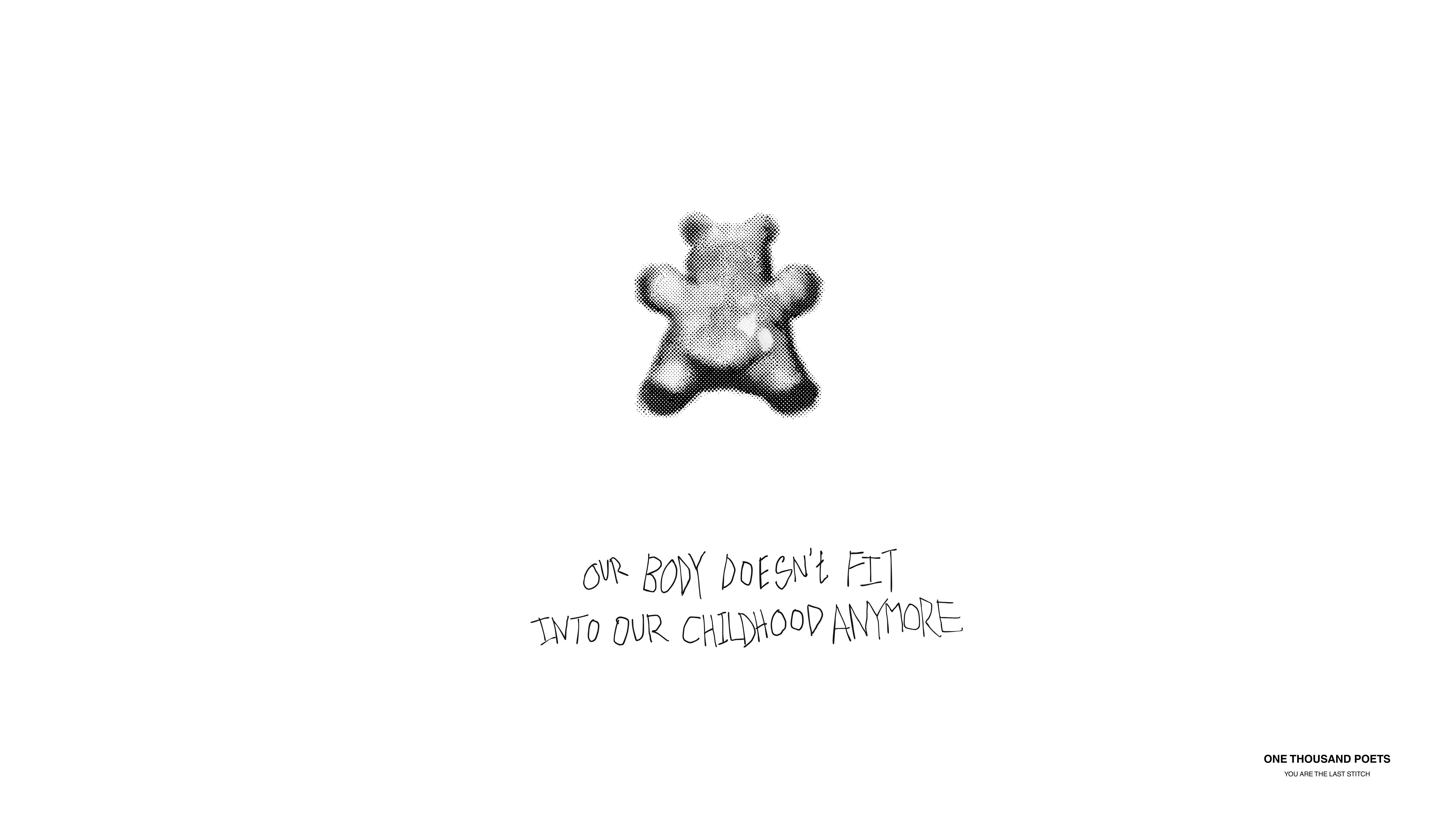 OUR BODY DOESN´T FIR INTO OUR CHILDHOOD ANYMORE lookbook image
